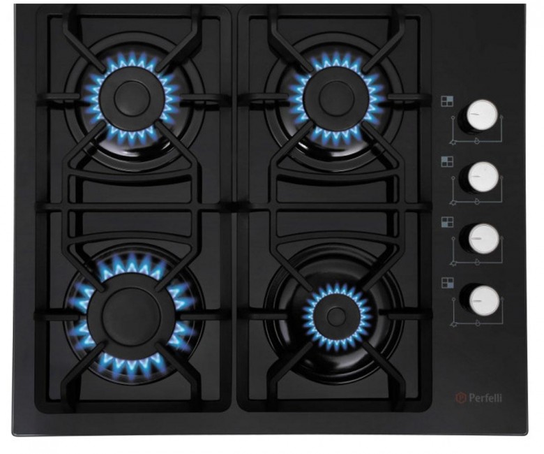 Газова плита з європробкою PERFELLI  HGG 61124 BL HGG 61124 BL