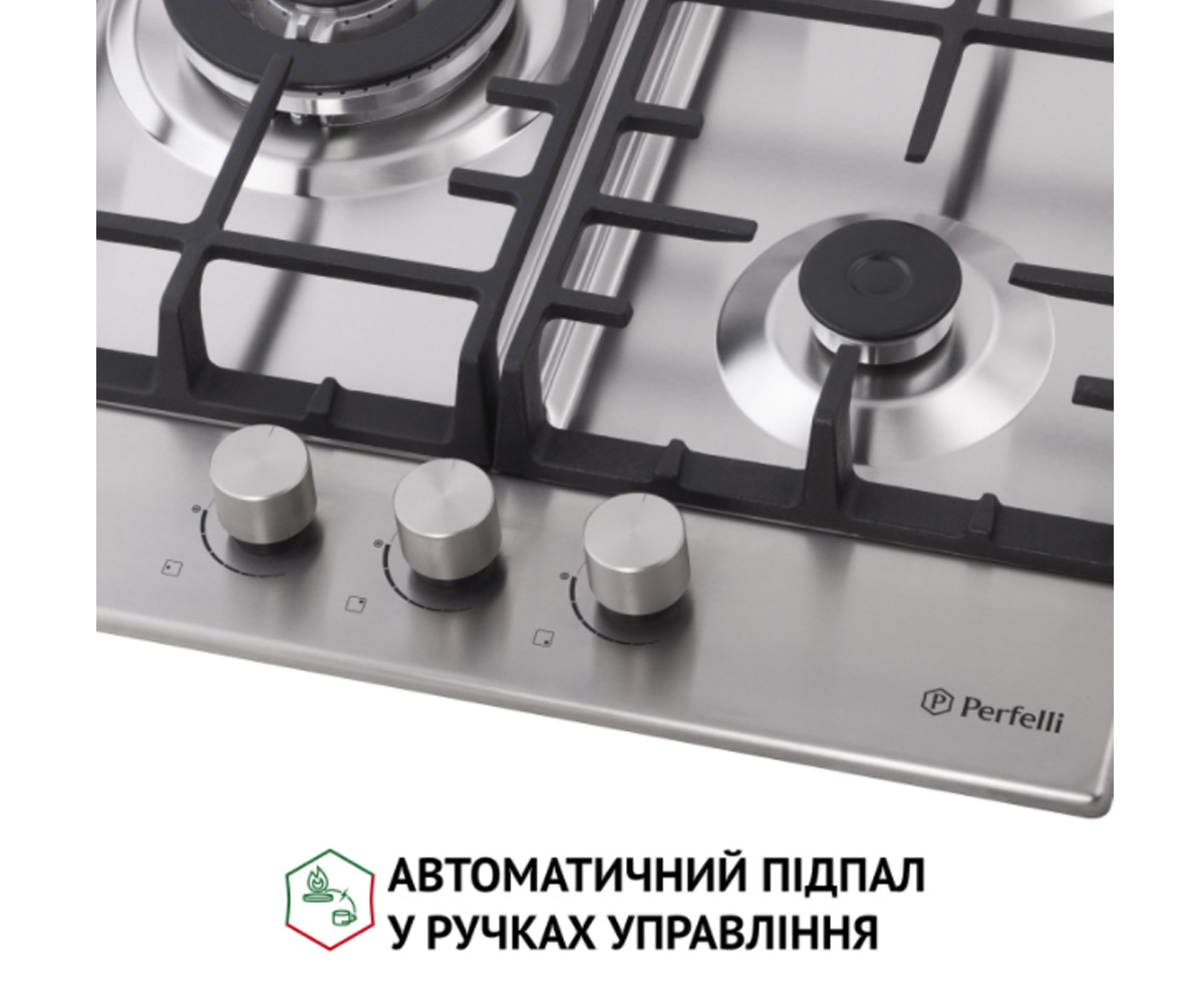 Газовая плита на 3 конфорки  HGM 41627 I:Фото 3