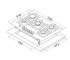 Поверхность встраиваемая  INOX SLIM LINE HGM 7530 INOX SLIM LINE:Чертеж 