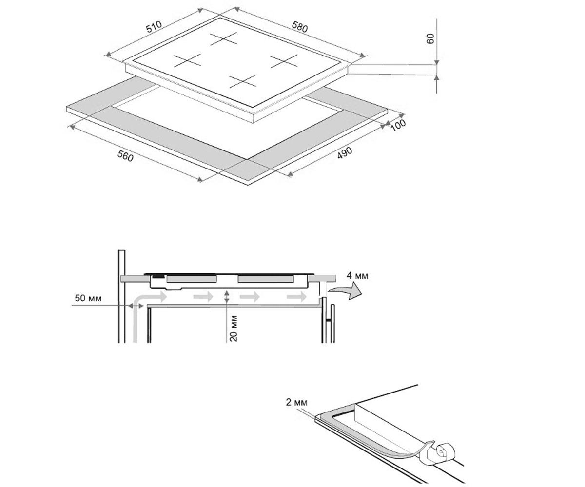 Плитка эмалированная  GRANA HKM 637 BL:Чертеж 