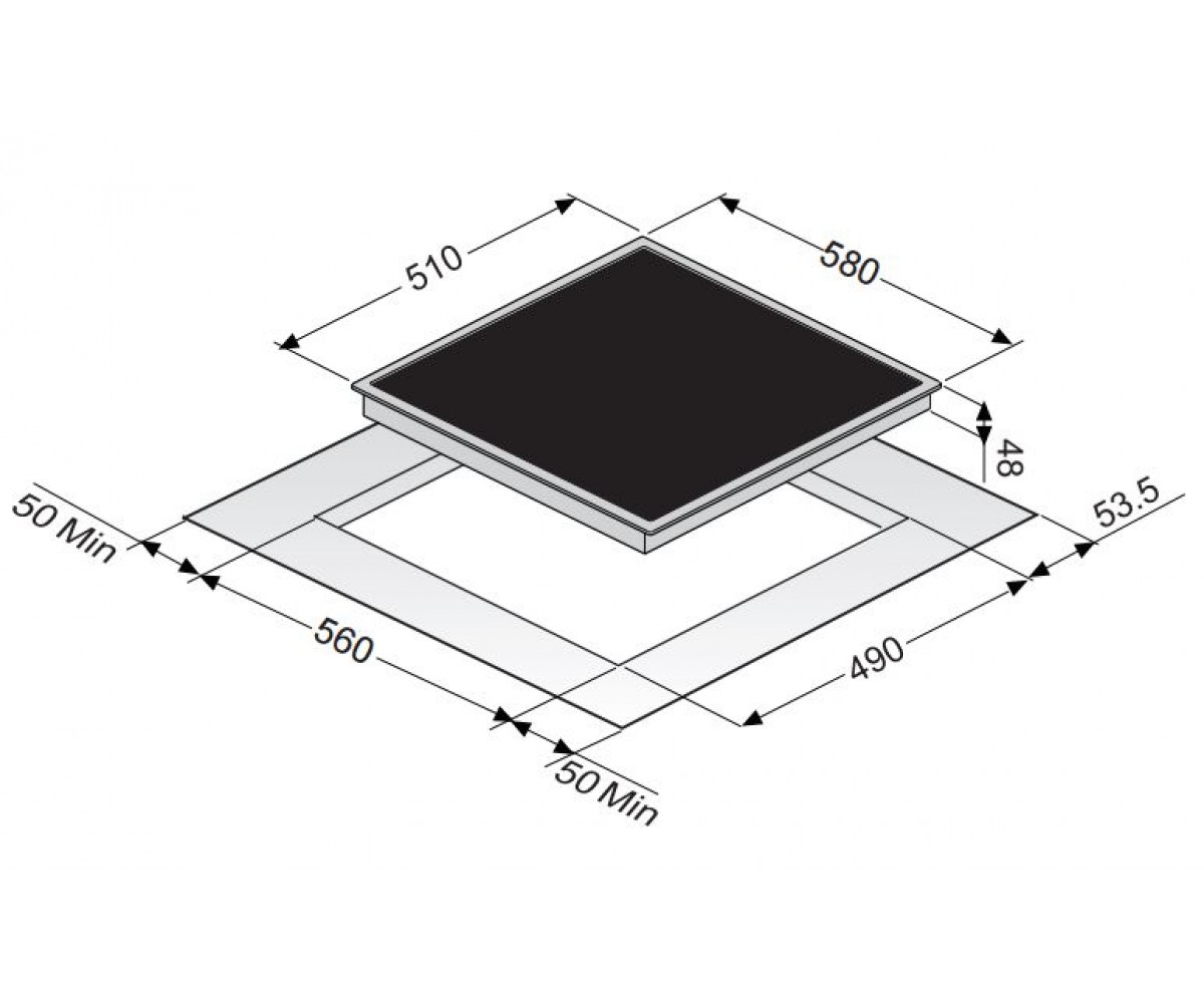 Поверхность нi-light  BASSANO HVC 6310 BL:Чертеж 
