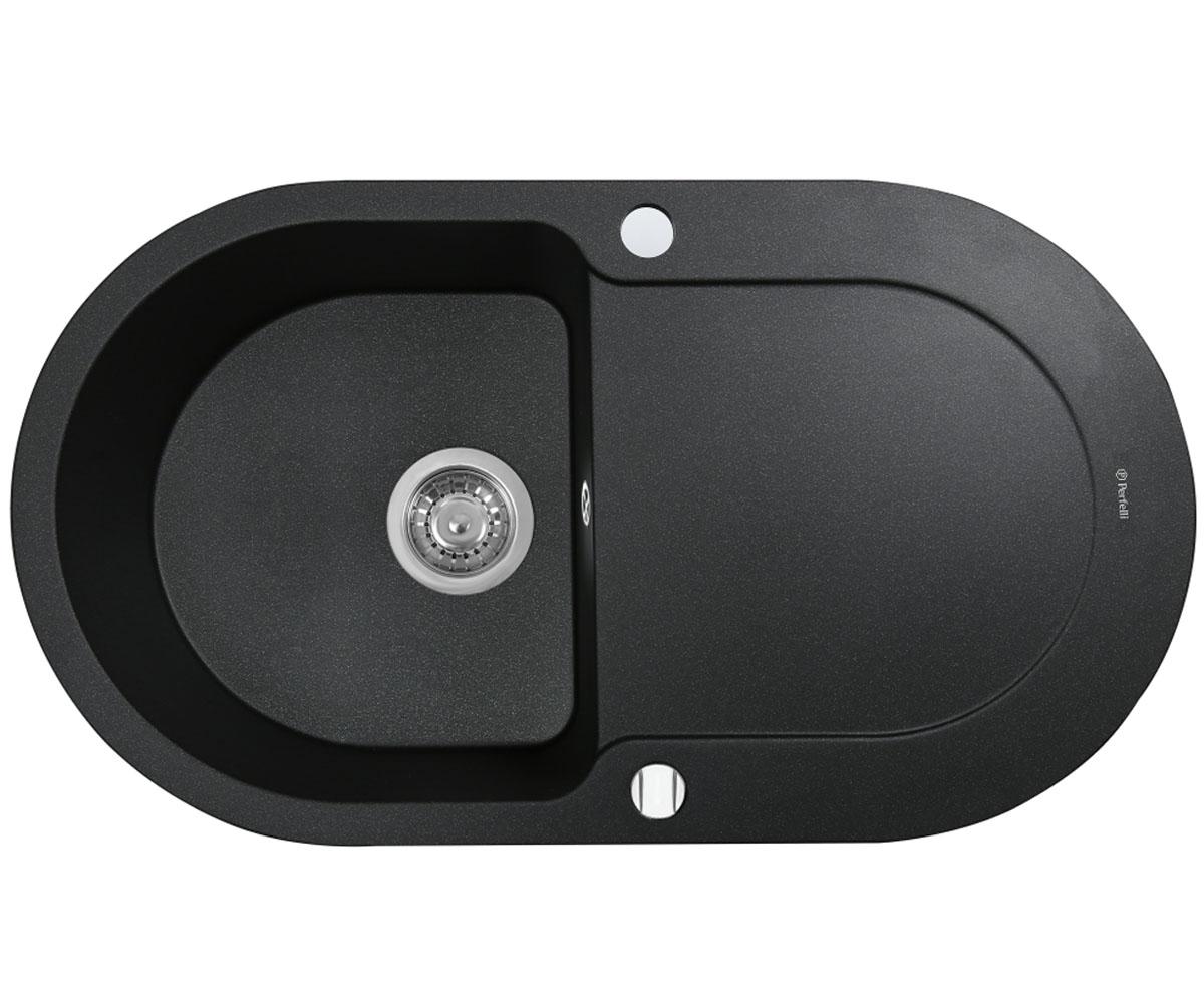 Чорна гранітна мийка PERFELLI IZETTA OGI 114-78 BLACK OGI 114-78 BLACK