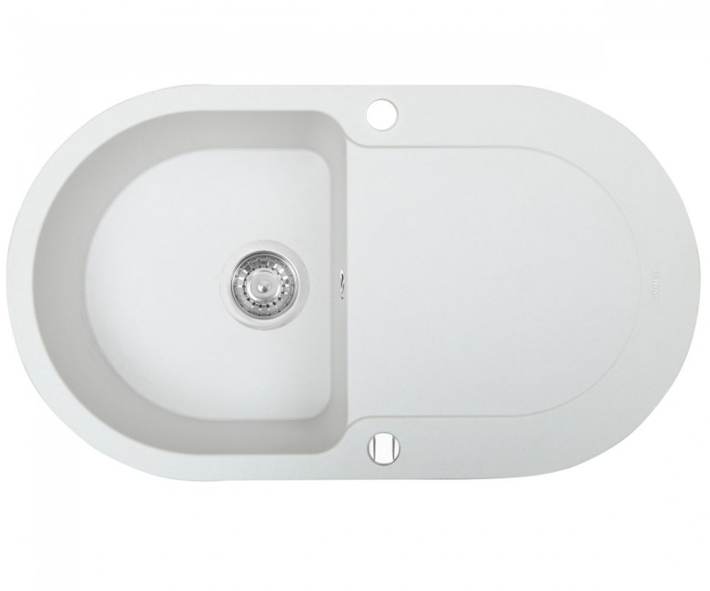 Біла гранітна мийка PERFELLI IZETTA OGI 114-78 WHITE OGI 114-78 WHITE