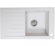 Гранітна мийка для кухні PERFELLI AZZURO PGA 115-78 WHITE