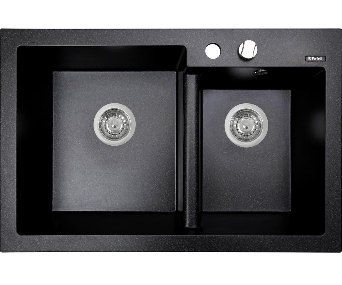 Мийка на півтори чаші PERFELLI BIANCO PGB 208-79 BLACK PGB 208-79 BLACK