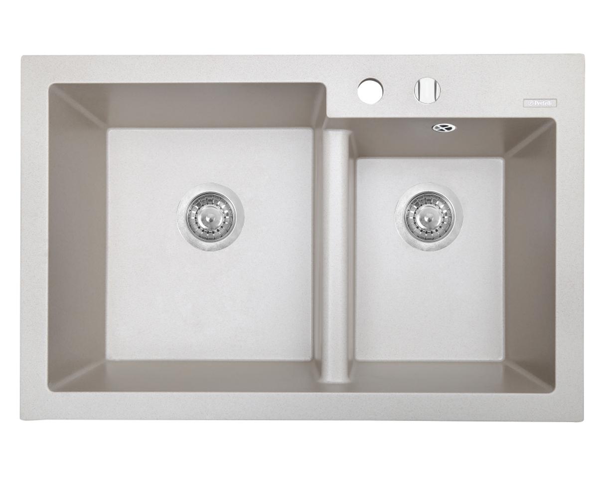 Гранітна мийка PERFELLI BIANCO PGB 208-79 LIGHT BEIGE PGB 208-79 LIGHT BEIGE