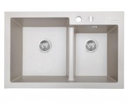 Гранітна мийка PERFELLI BIANCO PGB 208-79 LIGHT BEIGE