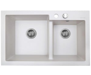 Мийка на дві чаші PERFELLI BIANCO PGB 208-79 WHITE