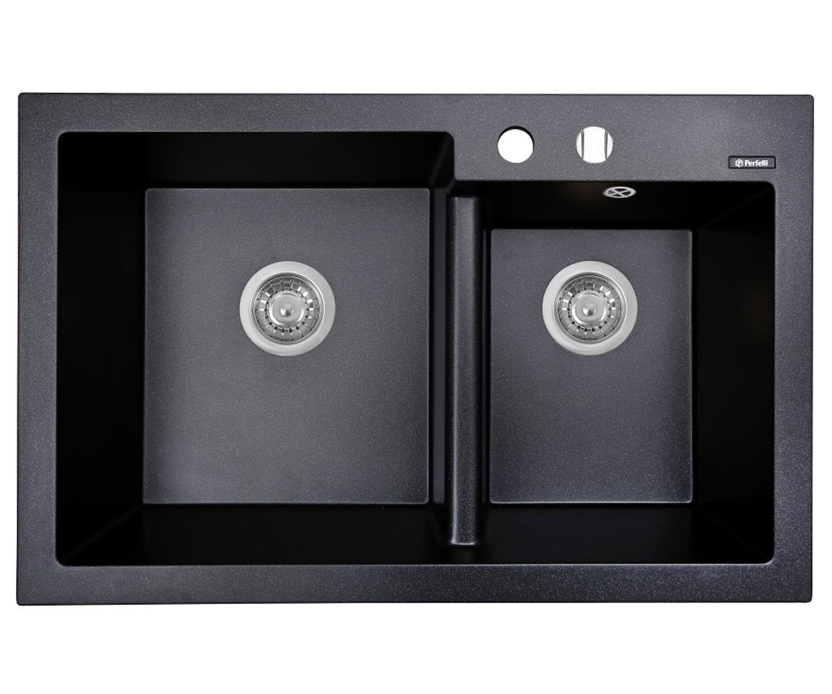 Мийка для кухні PERFELLI BIANCO PGB 2081-79 BLACK METALLIC PGB 2081-79 BLACK METALLIC