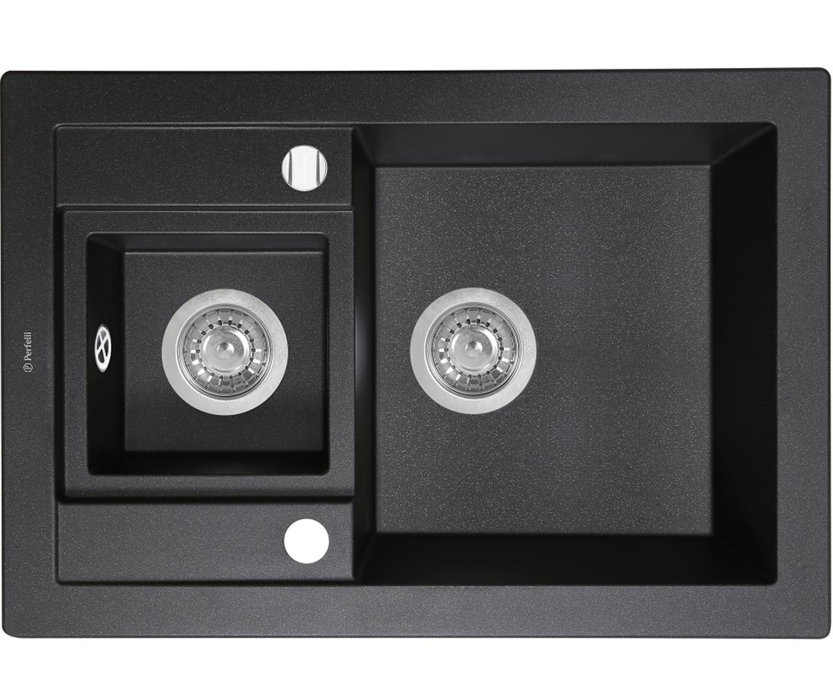 Прямокутна мийка PERFELLI GRANZE PGG 506-67 BLACK PGG 506-67 BLACK