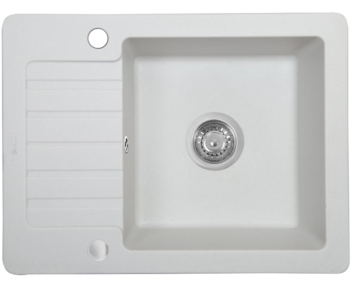 Гранитная мойка PERFELLI  PGP 134-58 WHITE PGP 134-58 WHITE