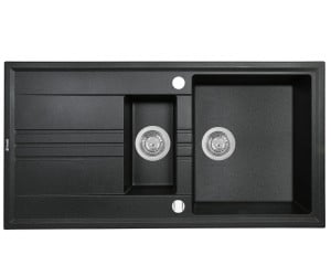 Гранітна мийка на півтори чаші PERFELLI  PGS 516-96 BLACK