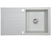 Гранитная мойка с крылом PERFELLI  PGT 114-76 WHITE