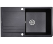 Гранітна мийка з крилом PERFELLI  PGV 114-86 BLACK