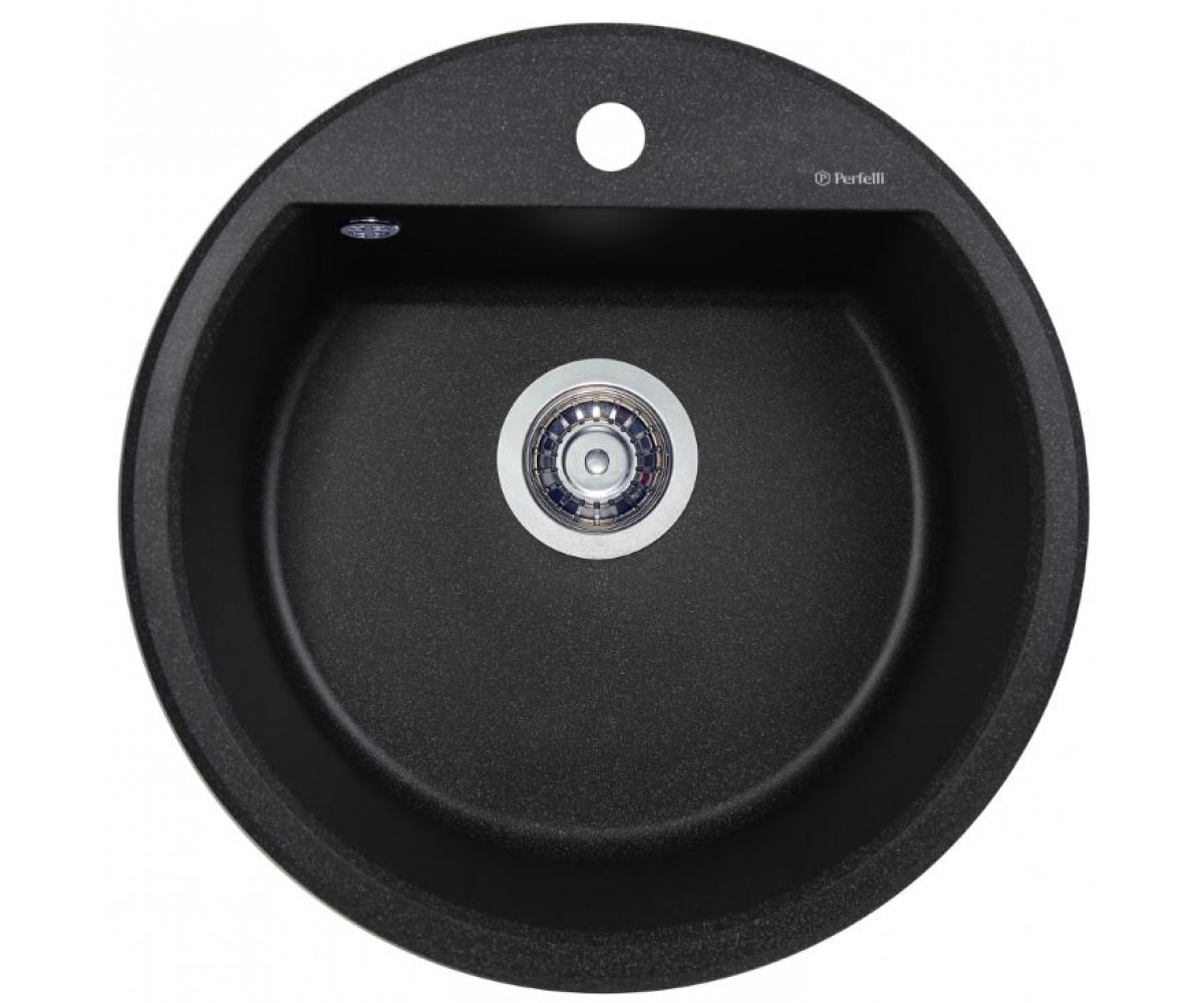 Кругла гранітна мийка PERFELLI ALVA RGA 104-49 BLACK RGA 104-49 BLACK
