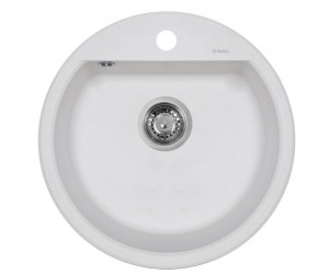 Кругла гранітна мийка PERFELLI ALVA RGA 104-49 WHITE