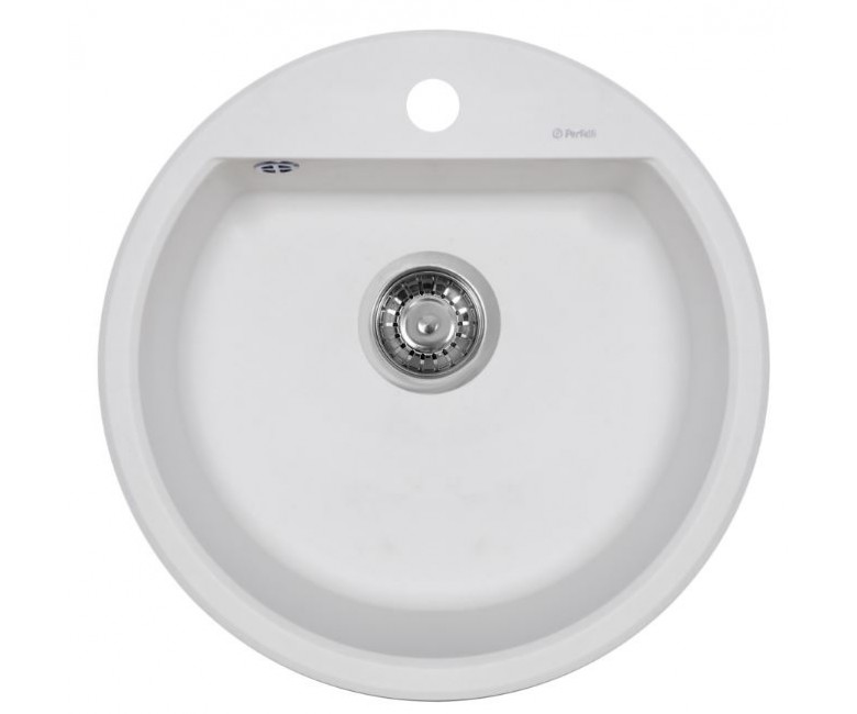 Кругла гранітна мийка PERFELLI ALVA RGA 104-49 WHITE RGA 104-49 WHITE
