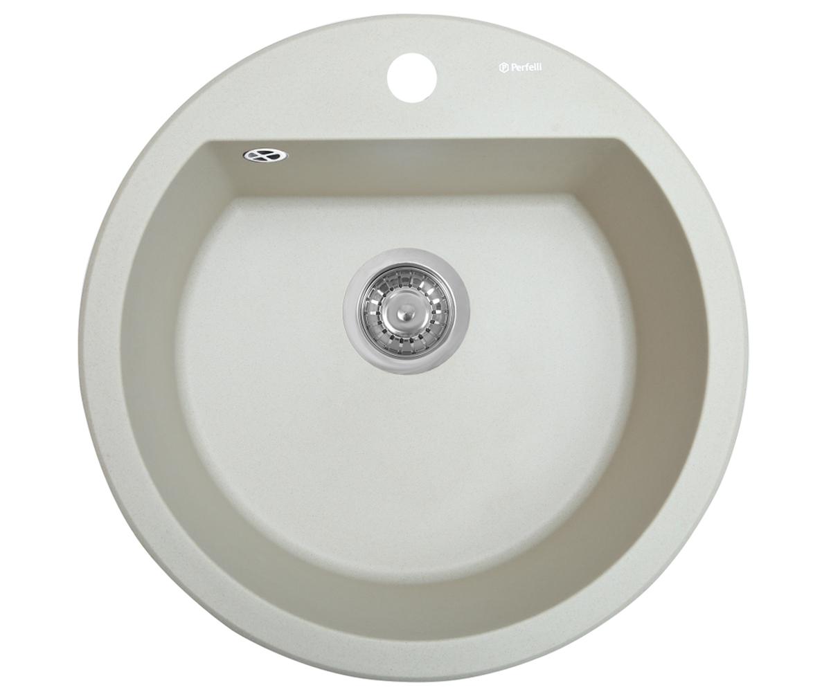 Гранітна мойка, кругла PERFELLI SONNO RGS 105-51 WHITE RGS 105-51 WHITE