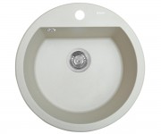 Гранітна мойка, кругла PERFELLI SONNO RGS 105-51 WHITE