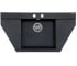 Кухонная мойка с отверстием под смеситель  MAJESTIC TGM 125-96 BLACK:Фото 2