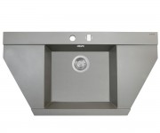 Кухонная мойка с отверстием под смеситель PERFELLI MAJESTIC TGM 1251-96 GREY METALLIC