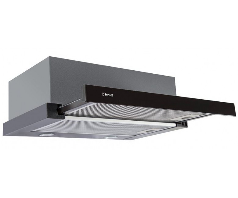 Кухонная вытяжка с выдвижной панелью PERFELLI ORZO TL 6112 BL LED TL 6112 BL LED