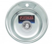 Круглая мойка 45 см PLATINUM  450 DECOR 0.6/170