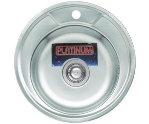 Круглая мойка 45 см PLATINUM  450 DECOR 0.6/170