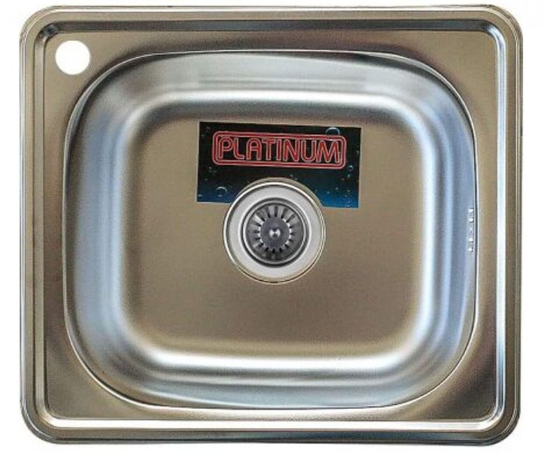 Прямокутна мийка 48х42 см PLATINUM  4842 SATIN 0.6/160 4842 SATIN 0.6/160