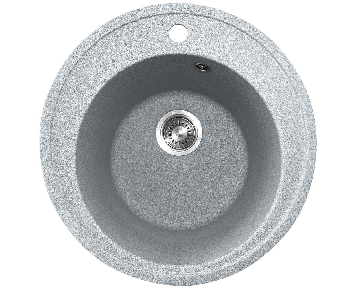 Кухонна кругла мийка   POLICOMPOSITE  M01 GRAY M01 GRAY