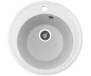 Кругла кухонна мийка POLICOMPOSITE  M01 WHITE