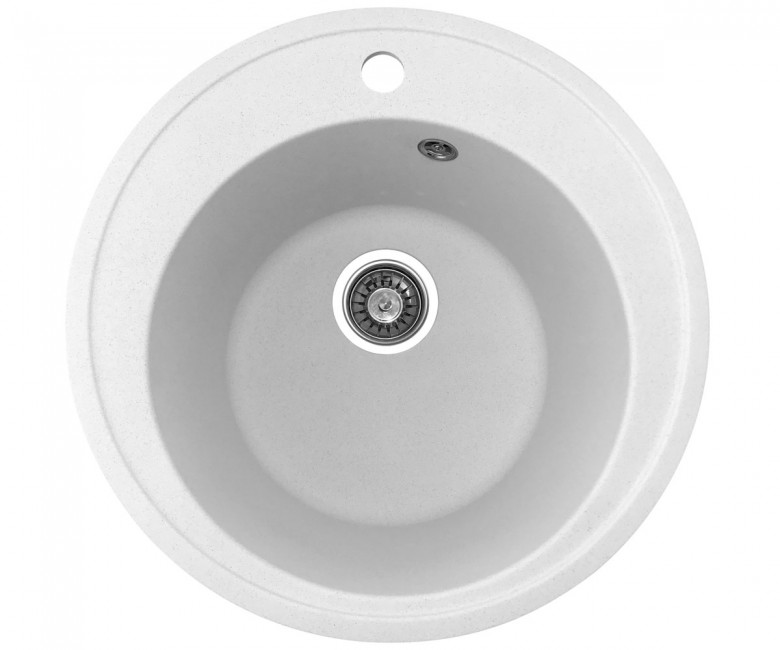 Кругла кухонна мийка POLICOMPOSITE  M01 WHITE M01 WHITE