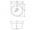 Круглая мойка  M02 GRAY:Чертеж 