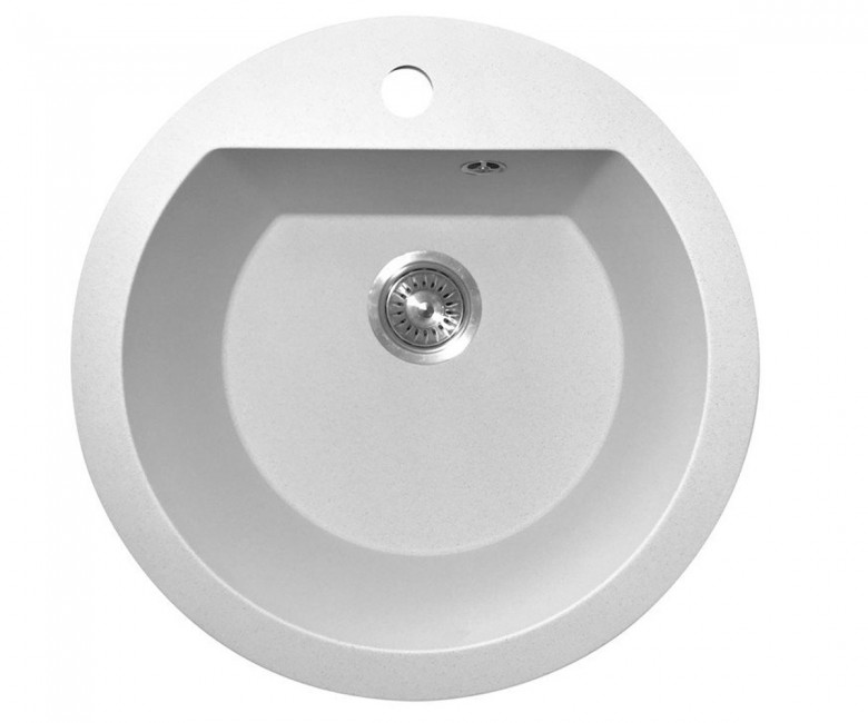 Кругла мийка POLICOMPOSITE  M02 WHITE M02 WHITE
