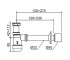 Сифон для умывальника  BASIC PR3-B4N35-001:Чертеж 