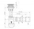 Сифон с донным клапаном  BASIC PR3-C4N35-002:Чертеж 