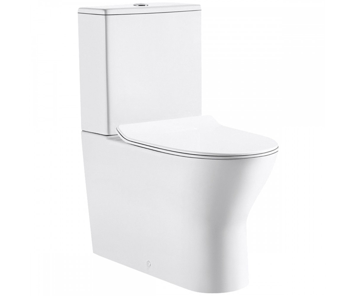8009950 FRAME Компакт безобідковий з пластиковою кришкою soft-close, білий (1 сорт) PRIMERA FRAME 8009950 8009950