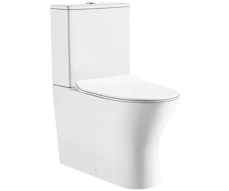 8009950 FRAME компакт безобідковий з пластиковою кришкою soft-close, білий (1 сорт) PRIMERA FRAME 8009950 8009950