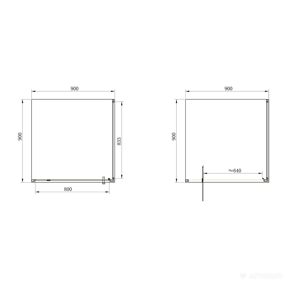 Душевая кабина  FRAME SHRC56906:Чертеж 