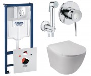 Унитаз с инсталляцией 5 в 1 QTAP JAY 38721001QT07335176W2904800S