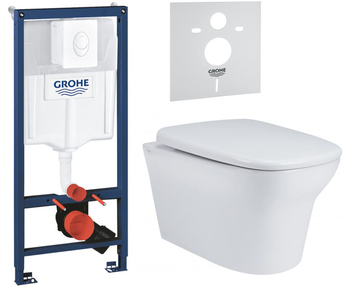 Унітаз з установкою 5 в 1 QTAP GEMINI 38722001QT25332614EW 38722001QT25332614EW