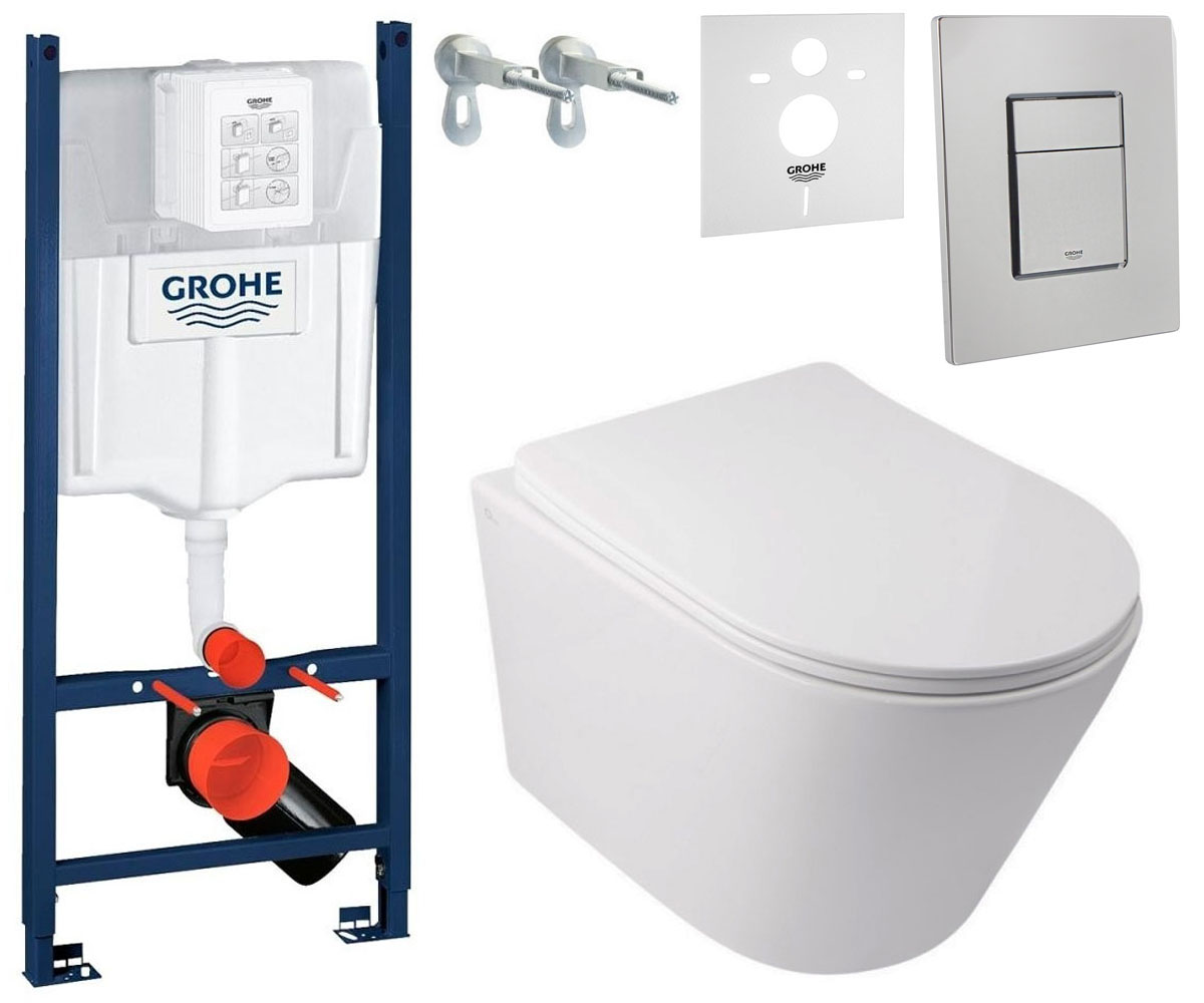 Унитаз с инсталляцией 6 в 1 QTAP SWAN 3884000GQT16335178W 3884000GQT16335178W