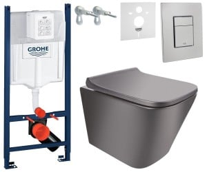 Унитаз с инсталляцией 6 в 1 QTAP TERN 3884000GQT1733052ER