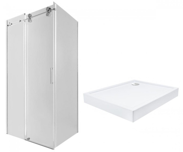 Каюта з піддоном 100х80 см QTAP ARIES ARICRM1018RC6UNIR301815 ARICRM1018RC6UNIR301815