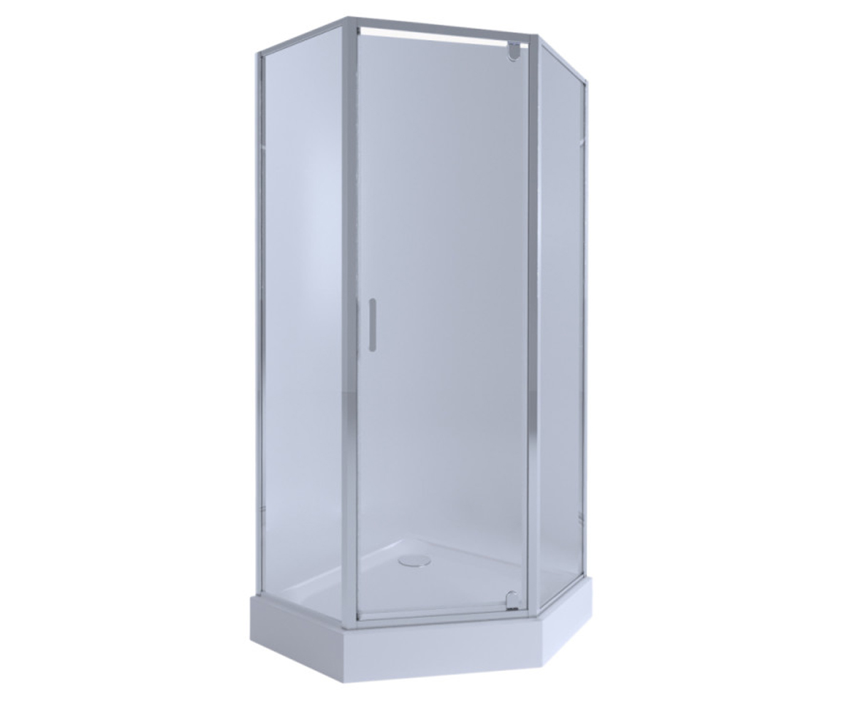 Пентагональна кабіна з піддоном 90х90 см Q-TAP LEOCRM10995AC6LEOSCO309915 QTAP LEO LEOCRM10995AC6LEOSCO309915 LEOCRM10995AC6LEOSCO309915
