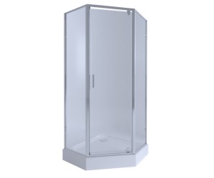 Пентагональна кабіна з піддоном 90х90 см Q-TAP LEOCRM10995AC6LEOSCO309915 QTAP LEO LEOCRM10995AC6LEOSCO309915