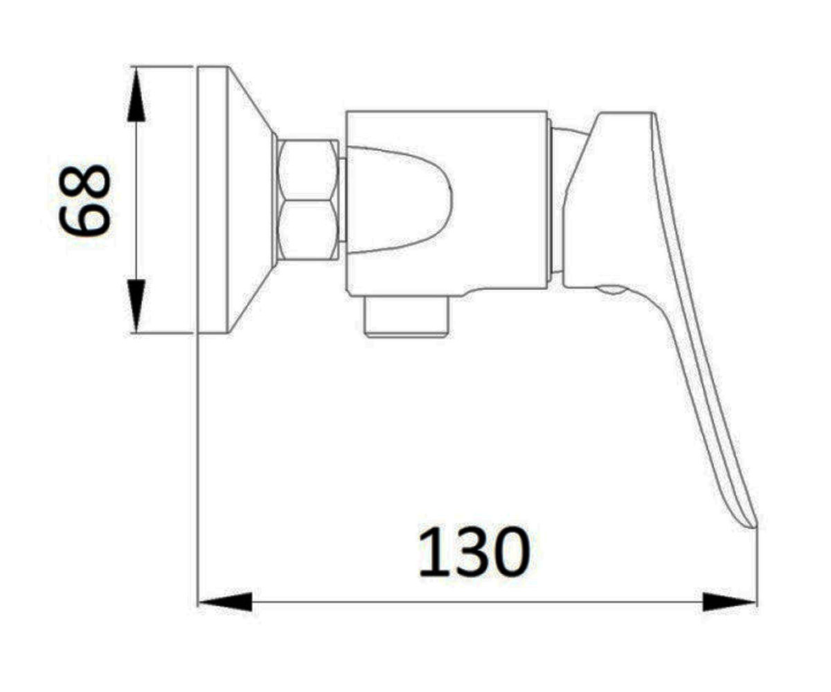 Смеситель с душевым набором  LOFT LOFT CRM 010:Чертеж 