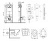 Унитаз с инсталляцией 5 в 1  JAY M425M11CRMQT07335176WIVCRM001:Чертеж 