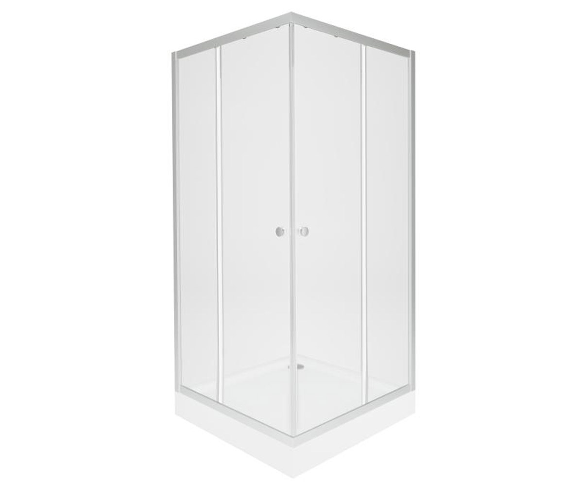 Квадратна кабінка 80х80 см QTAP PRESTO NEW PRENEWCRM1088SC5SET PRENEWCRM1088SC5SET