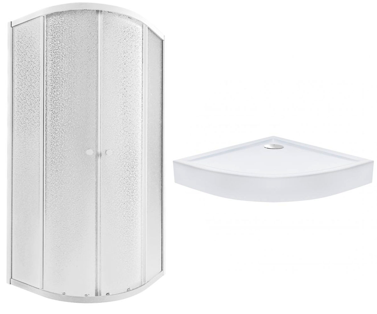 Кабіна з піддоном 90х90 см QTAP PRESTO PREWHI1099AP5SET PREWHI1099AP5SET